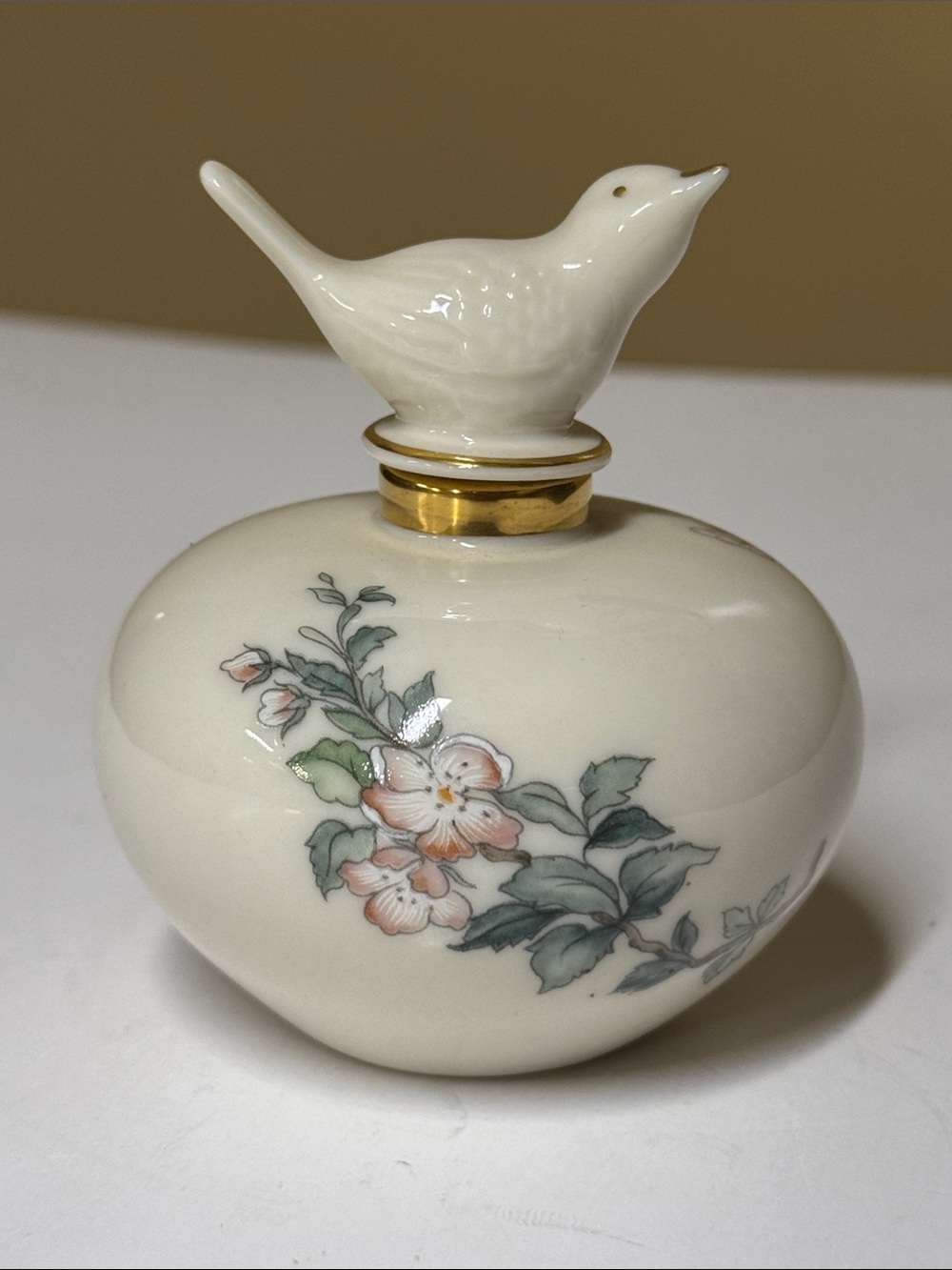 LENOX Serenade Perfume Bottle Bird Stopper Made in USA